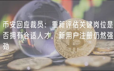 币安回应裁员：重新评估关键岗位是否拥有合适人才，新用户注册仍然强劲
