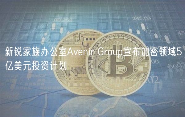 新锐家族办公室Avnir Group宣布加密领域5亿美元投资计划